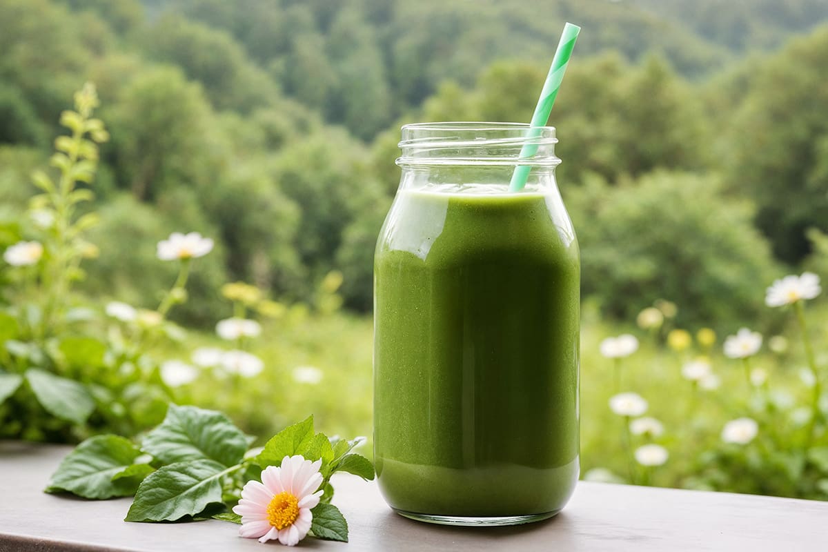 зелёный сок подорожника