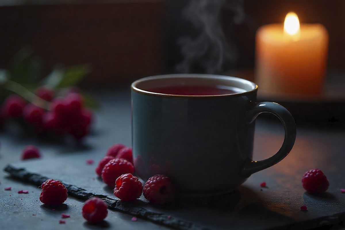 приготовить малиновый чай блендере