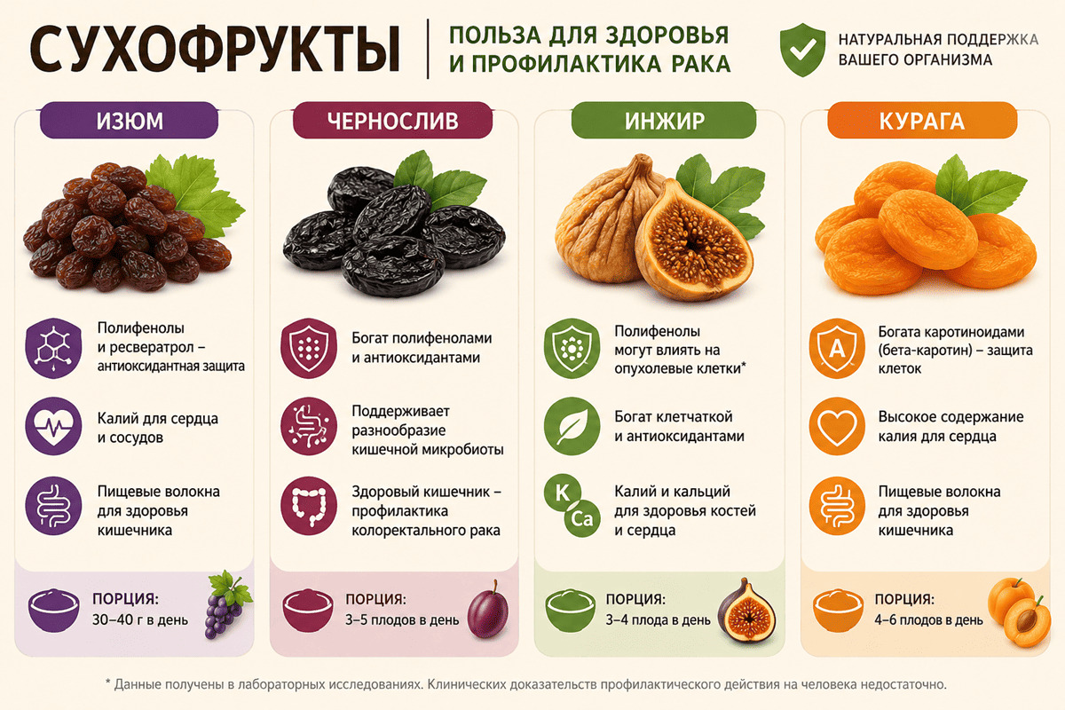 сухофрукты профилактика рака