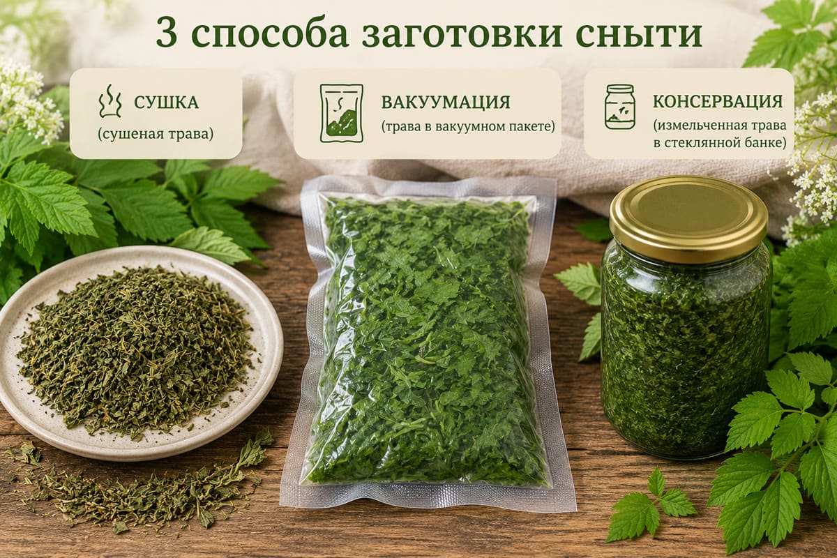 как сохранить сныть
